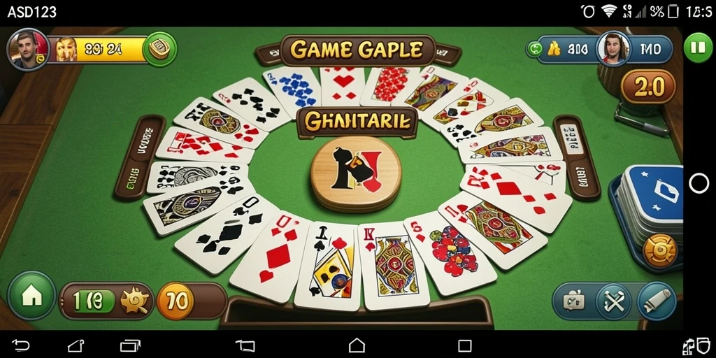 Screenshot gameplay ASD123 menampilkan suasana bermain Gaple yang seru.
