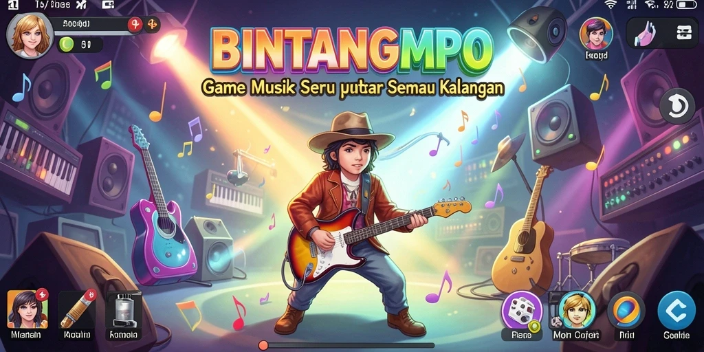 Tampilan gameplay BINTANGMPO yang penuh warna dan menarik.