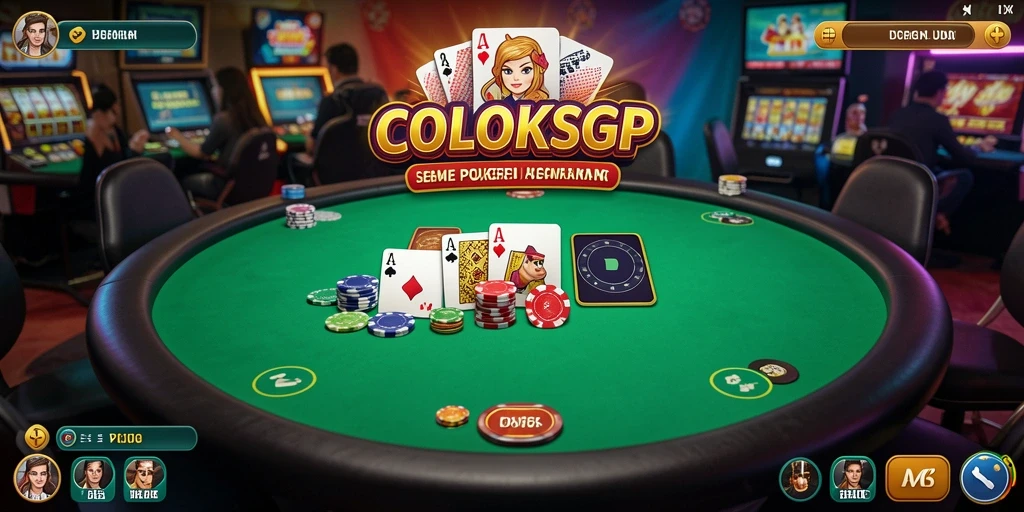 Tampilan gameplay seru COLOKSGP yang memikat para pemain Poker.