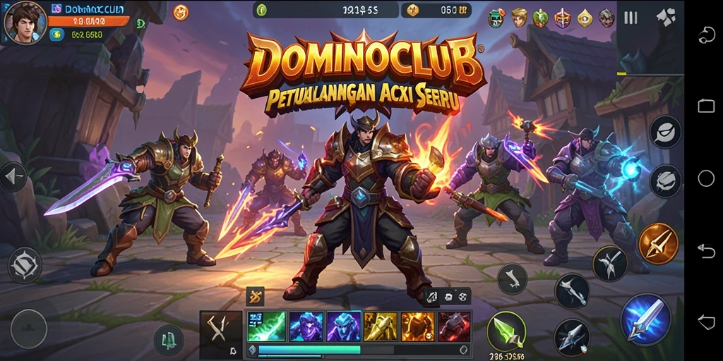 Screenshot gameplay DOMINOCLUB yang menampilkan aksi seru dalam dunia ARPG.