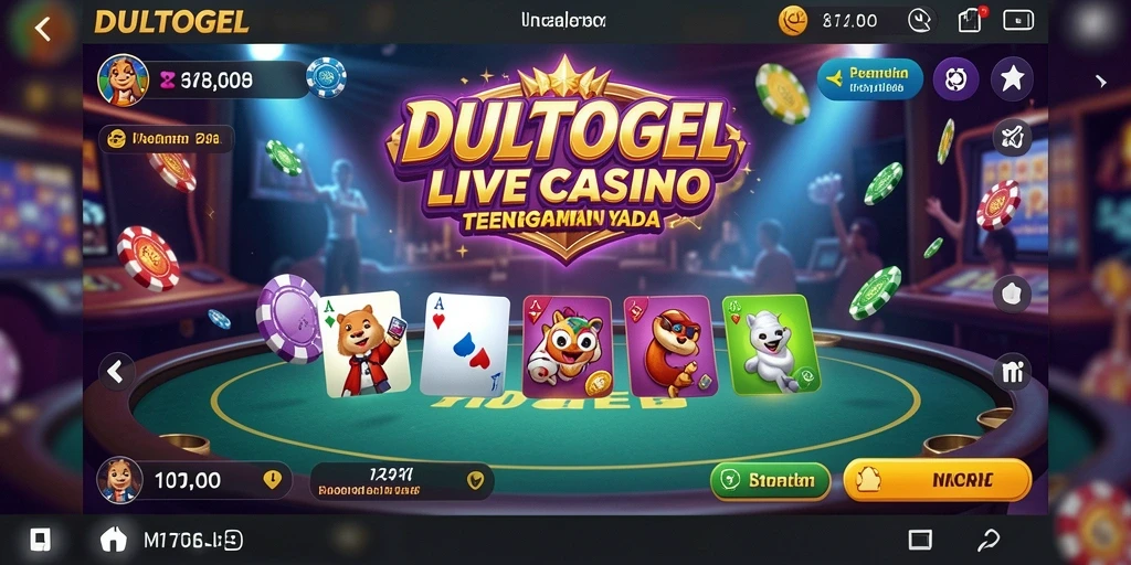 Gameplay live casino DULTOGEL yang seru dan interaktif.