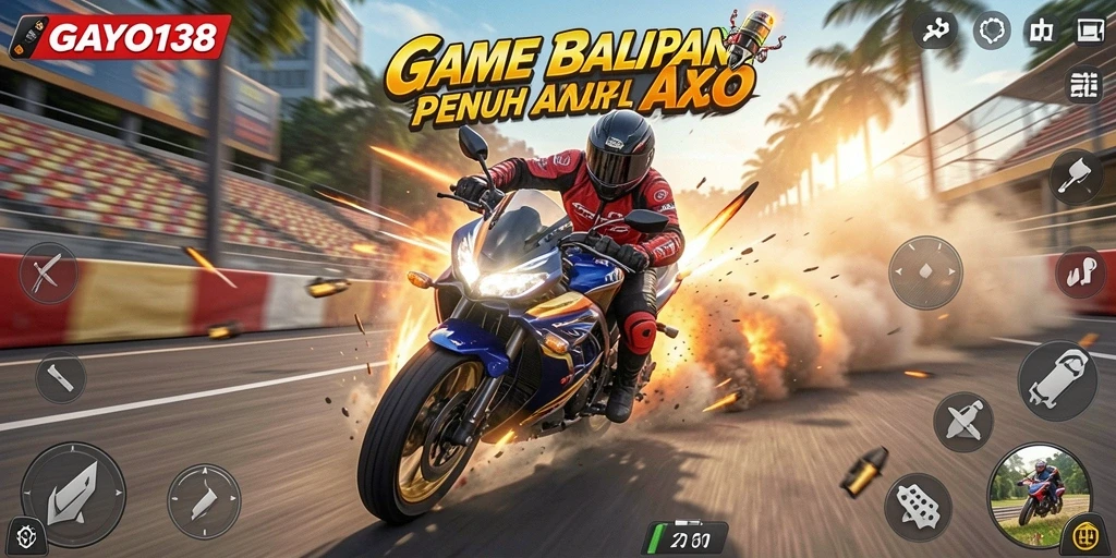 Gameplay seru dalam balapan motor GAYO138.