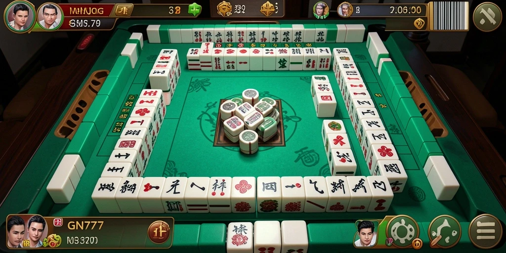Tampilan gameplay seru dari game Mahjong GN777.