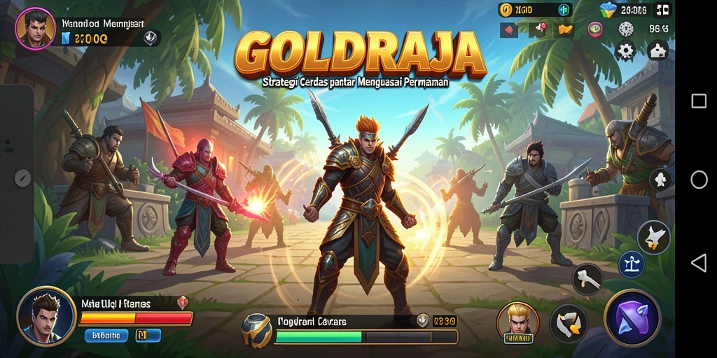 Tangkapan layar menampilkan aksi gameplay strategis dari GOLDRAJA yang mendebarkan.