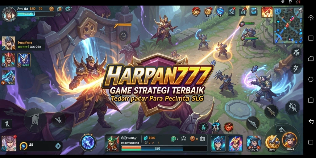 Tampilan gameplay seru di HARAPAN777 dengan pertempuran strategi.