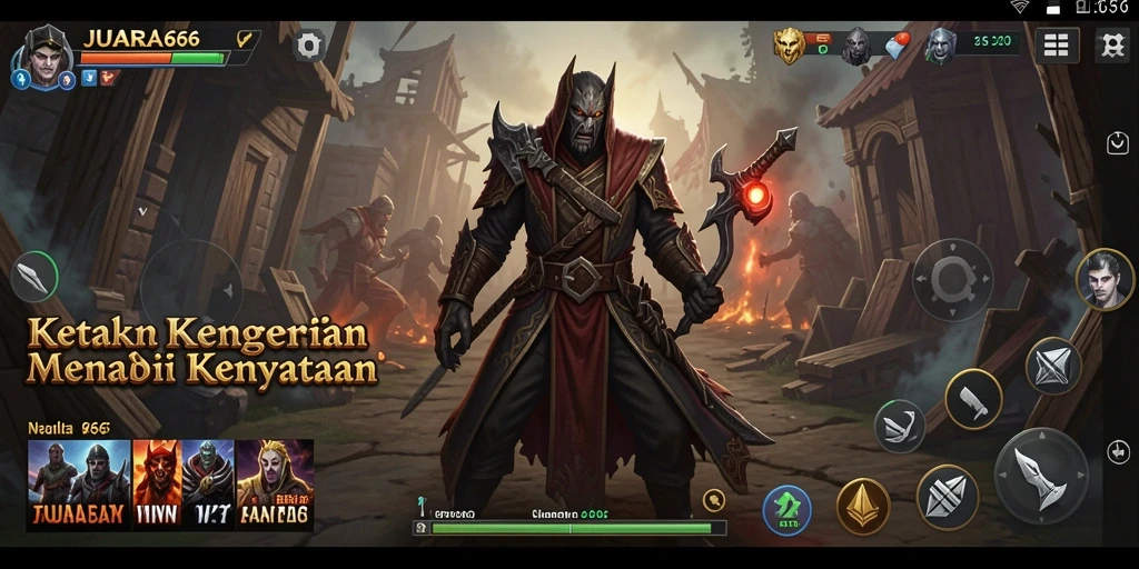 Tampilan gameplay JUARA666 menampilkan adegan menegangkan dan kengerian yang memikat.
