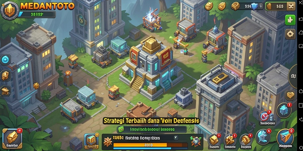 Tampilan gameplay MEDANTOTO yang seru dalam Tower Defense.