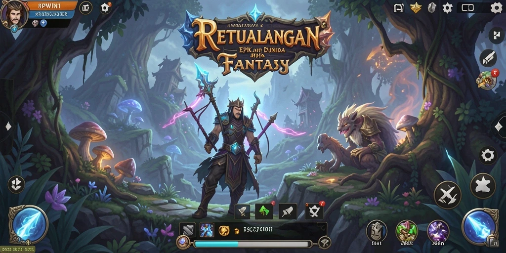 Tampilan gameplay menakjubkan dalam dunia RPG yang penuh petualangan.
