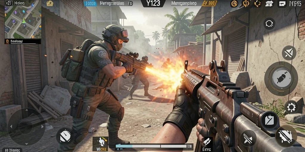 Tampilan gameplay YY123 yang intens dan menantang.
